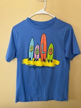 Polo by Ralph Lauren Blue Surfboard Graphic Tee